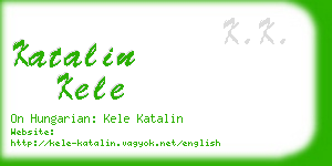 katalin kele business card